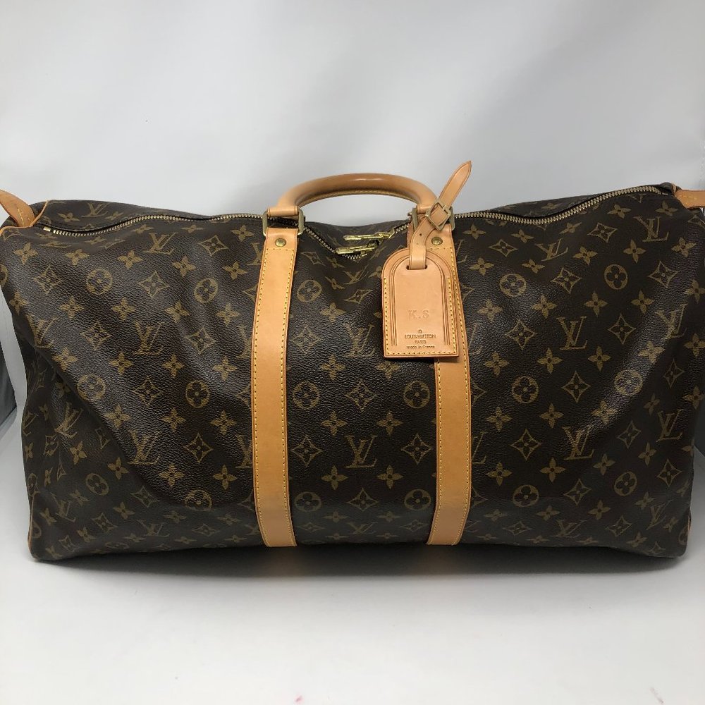 SOLD!! LOUIS VUITTON Keepall 55 with Tag Monogram Canvas Travel Bag